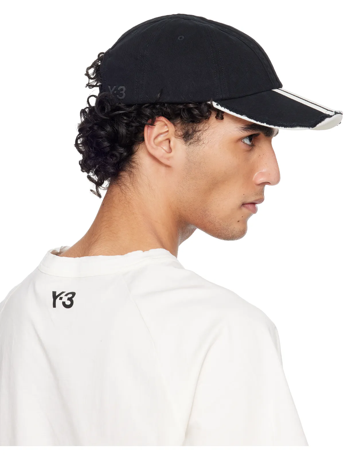 Y-3 ストライプ キャップ - 画像3