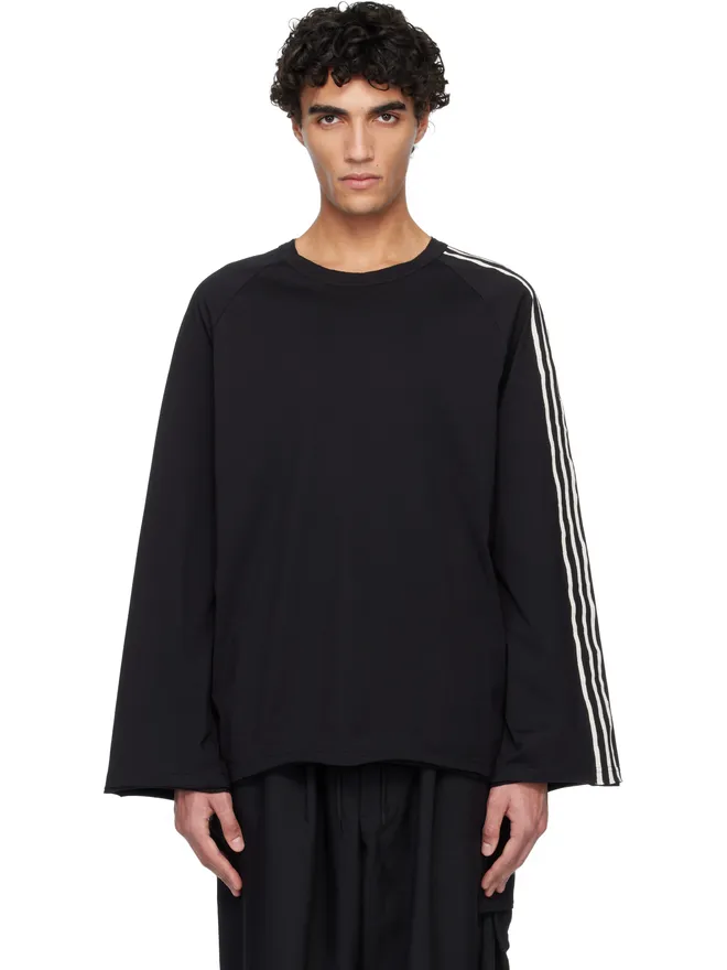 Y-3 Y-3 Raw Edge スリーストライプ 長袖Tシャツの商品画像