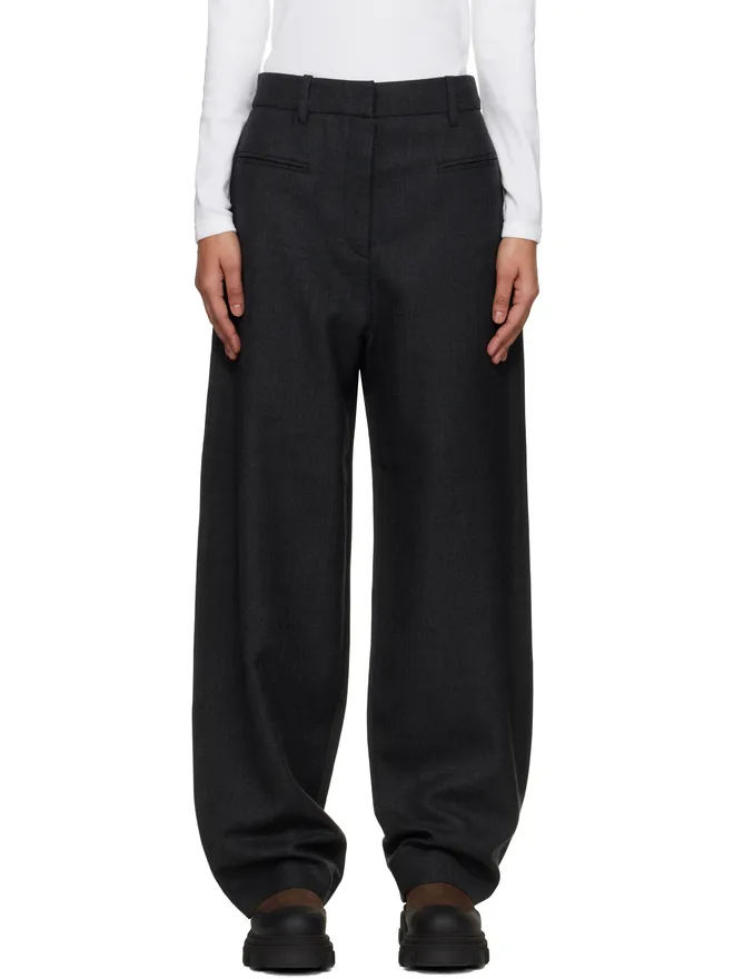 Ganni Ganni ウール スーチング トラウザーズの商品画像