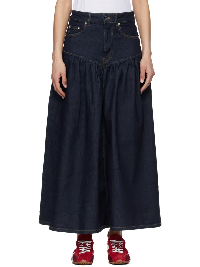 Ganni Ganni ストレッチデニム ミディアムスカートの商品画像