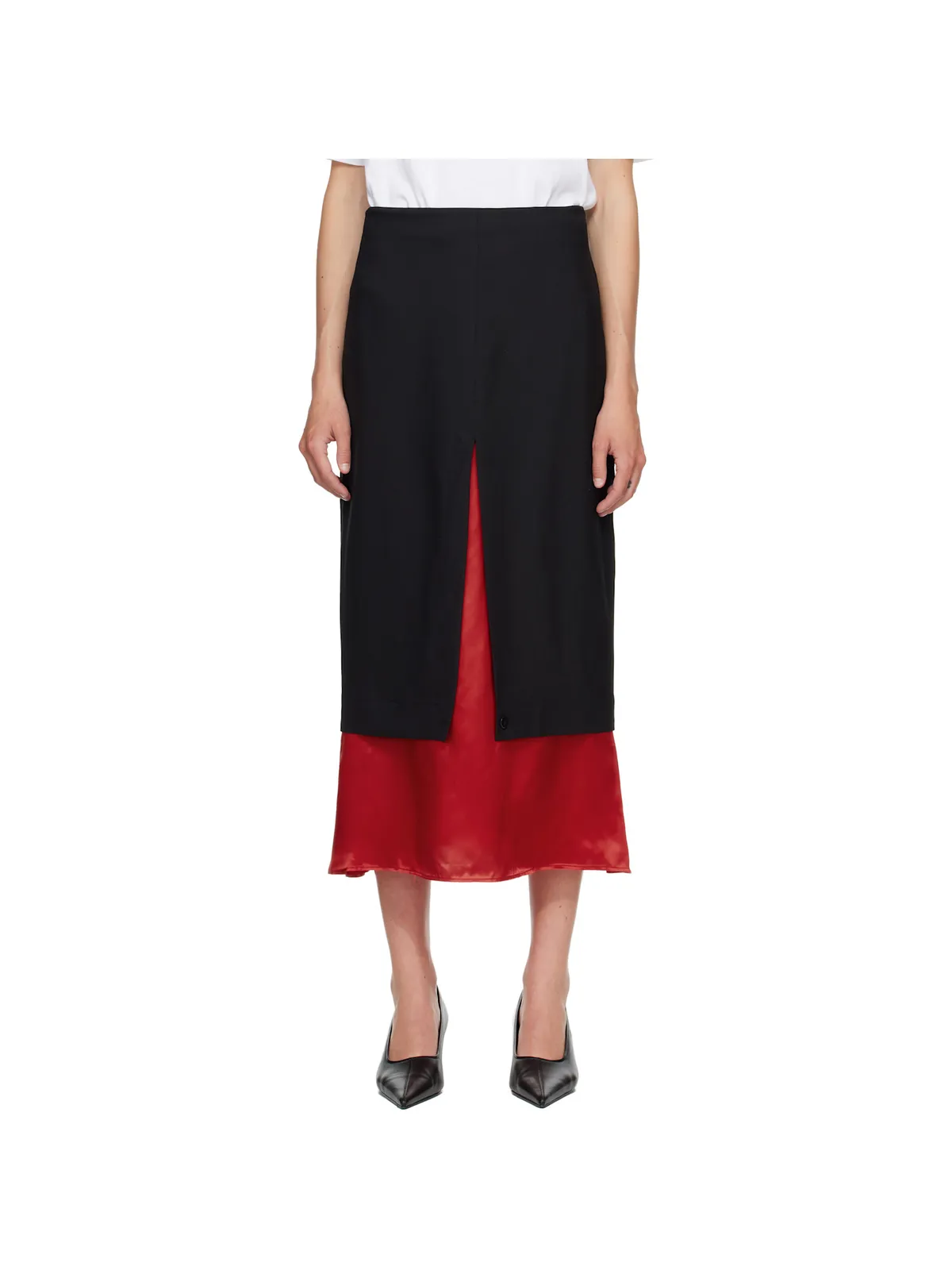 Rohe Contrast Upside-Down ミディアムスカート - 画像1