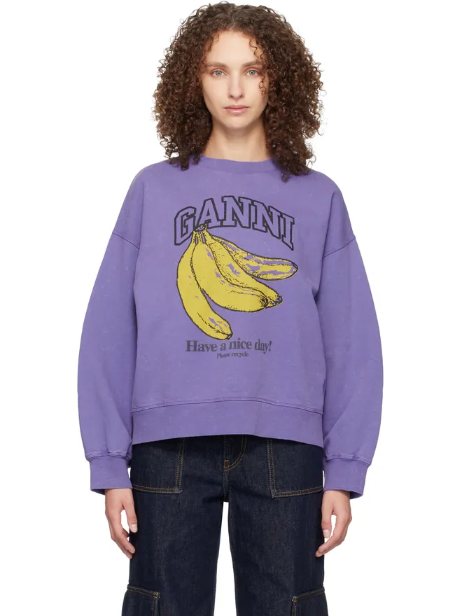 Ganni Ganni ヴィンテージ ウォッシュ スウェットシャツの商品画像