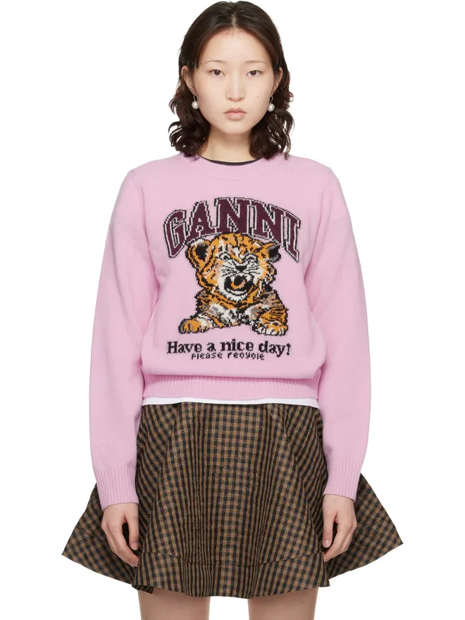 Ganni Ganni グラフィック ウール セーターの商品画像
