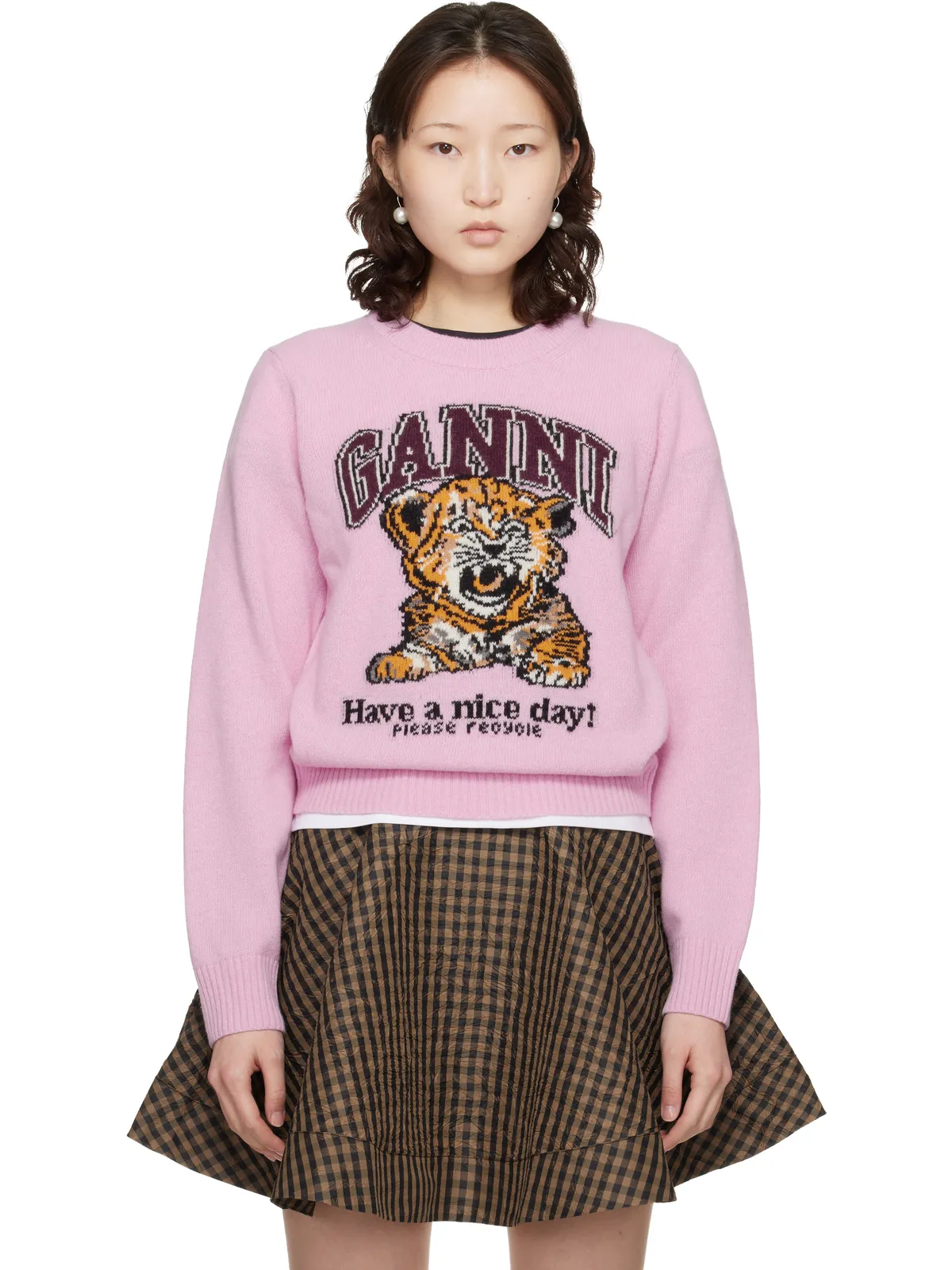Ganni グラフィック ウール セーター - 画像1