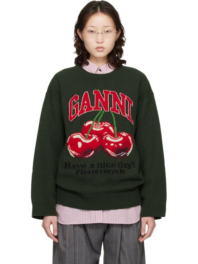 Ganni Ganni オーバーサイズ グラフィック セーターの商品画像