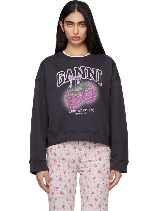 Ganni Ganni Raspberries クルーネック スウェットシャツの商品画像