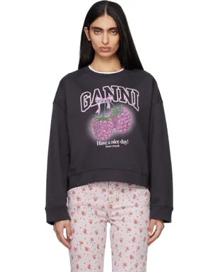 Ganni Raspberries クルーネック スウェットシャツ - サムネイル1