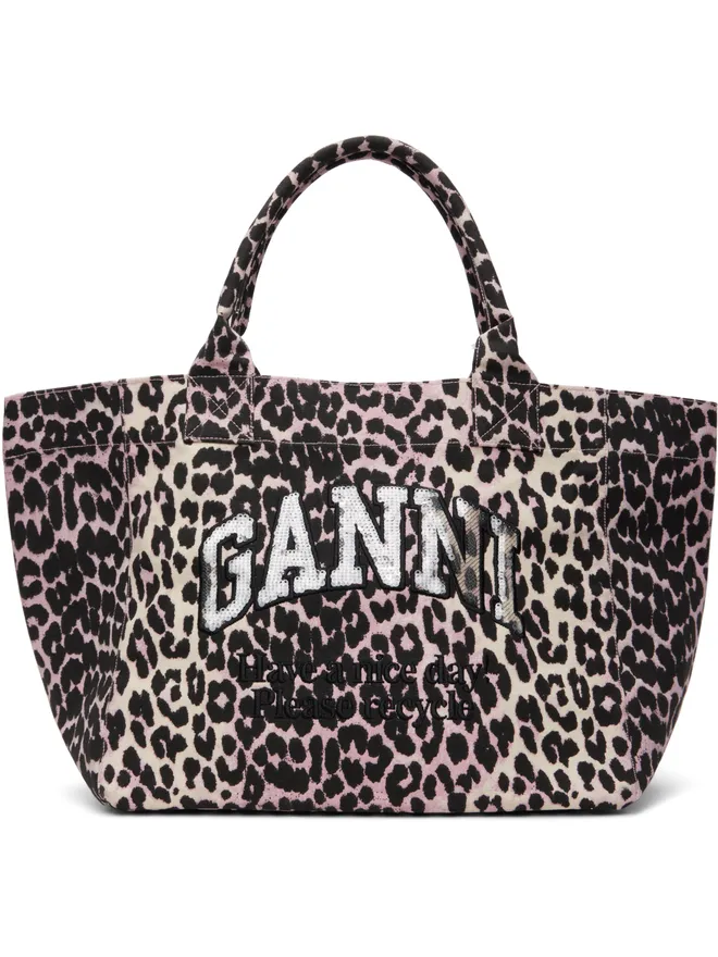Ganni Ganni ミディアム レオパード トートバッグの商品画像