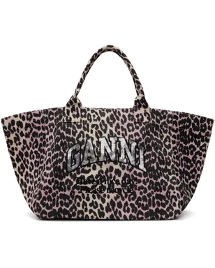 Ganni XXL Sequin レオパード トートバッグ - サムネイル1
