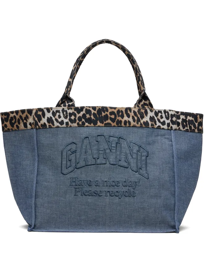 Ganni Ganni ミディアム Trapeze Shopper リバーシブル トートバッグの商品画像