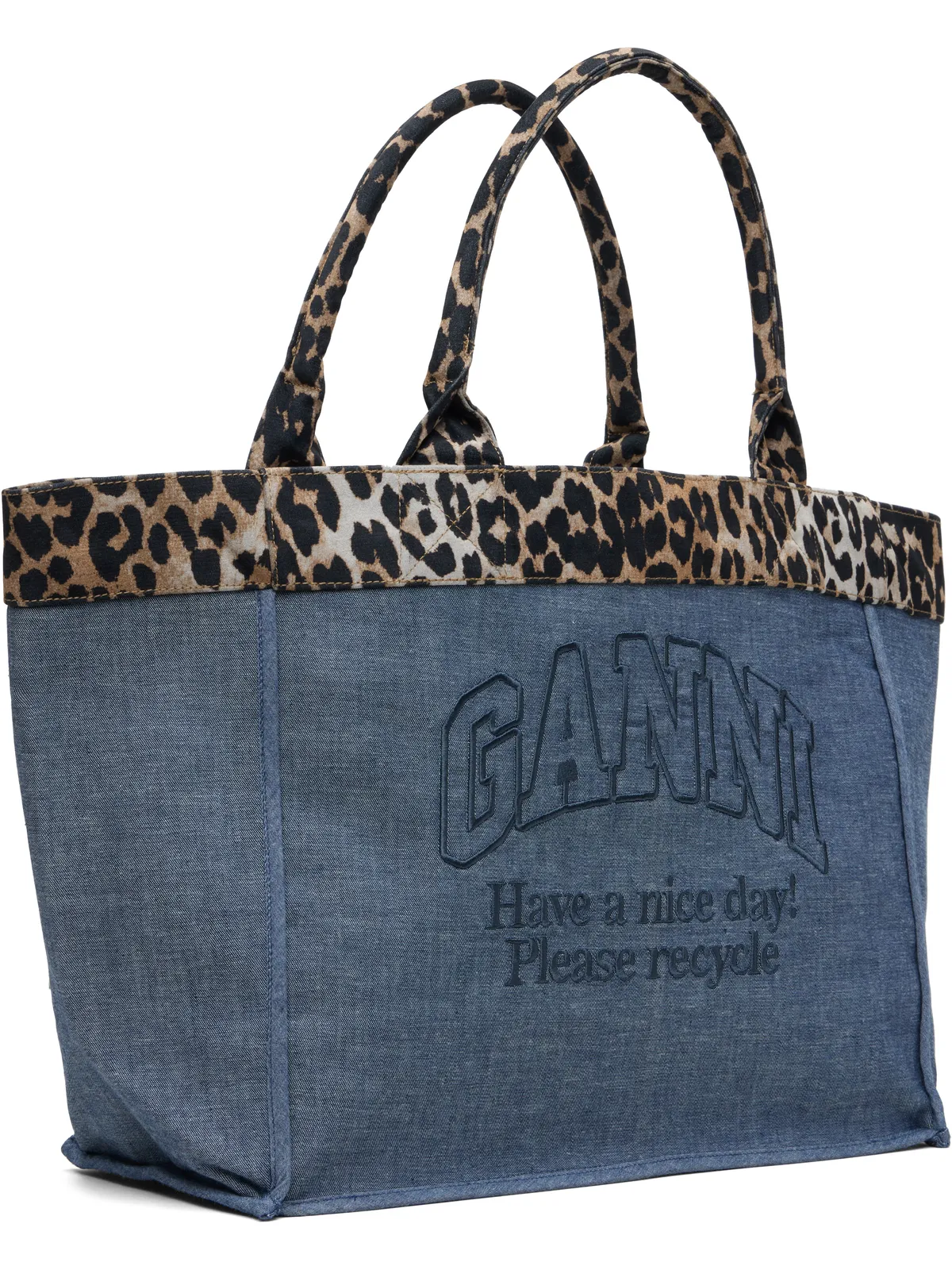 Ganni ミディアム Trapeze Shopper リバーシブル トートバッグ - 画像2