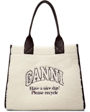 Ganni XXL フェイクシアリング トートバッグ - サムネイル1