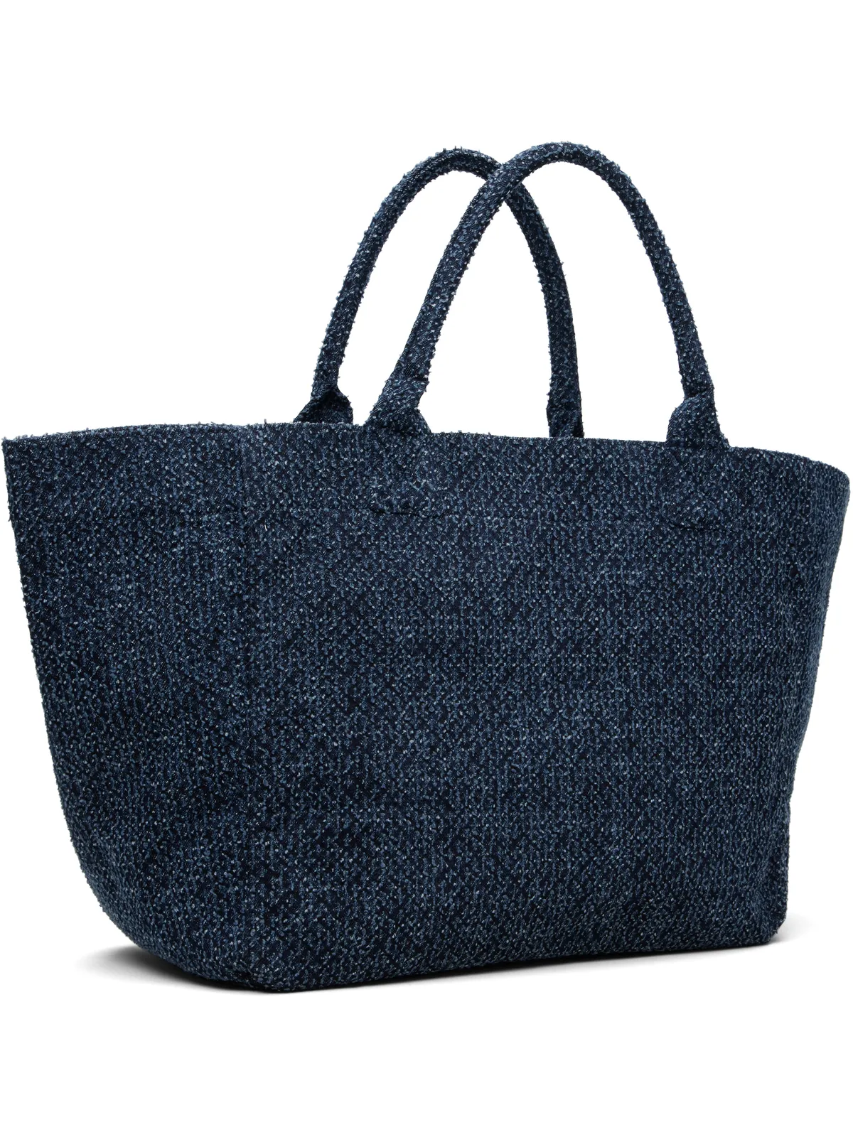 Ganni XXL Bear Tweed Denim Shopper トートバッグ - 画像3