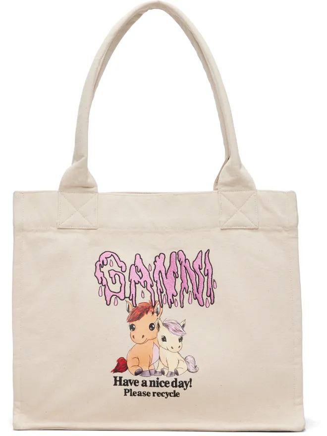 Ganni Ganni ラージ Pony Printed トートバッグの商品画像
