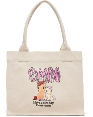 Ganni ラージ Pony Printed トートバッグ - サムネイル1