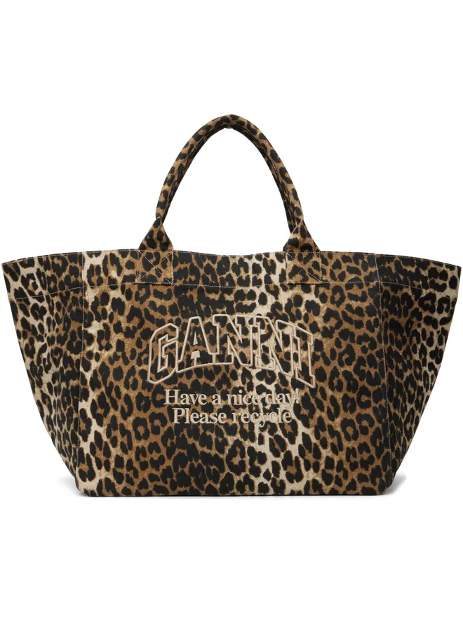 Ganni Ganni XXL レオパード トートバッグの商品画像
