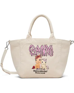 Ganni Easy Pony Printed Shopper トートバッグ - サムネイル1