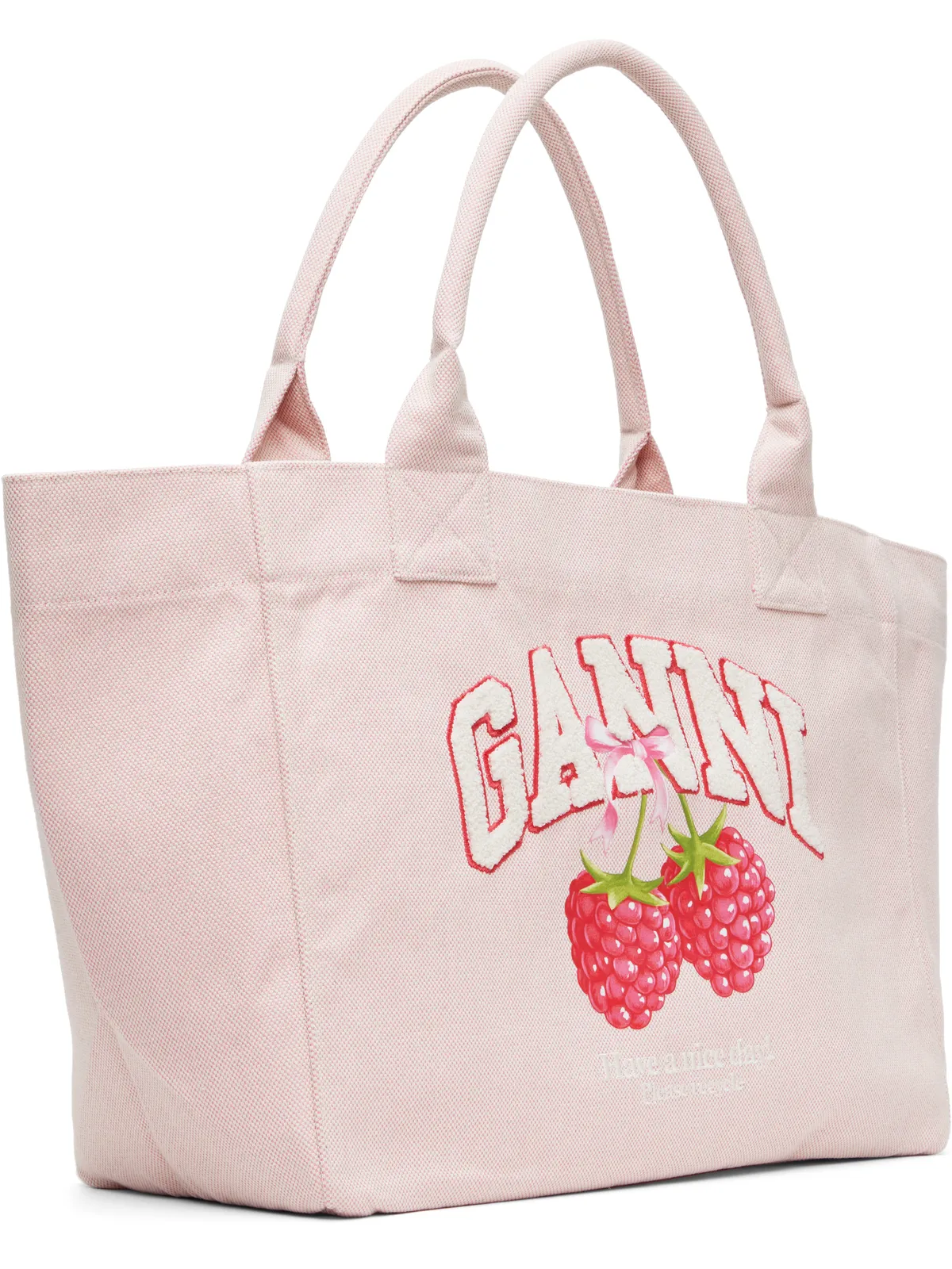 Ganni Trapeze Strawberry Shopper トートバッグ - 画像2