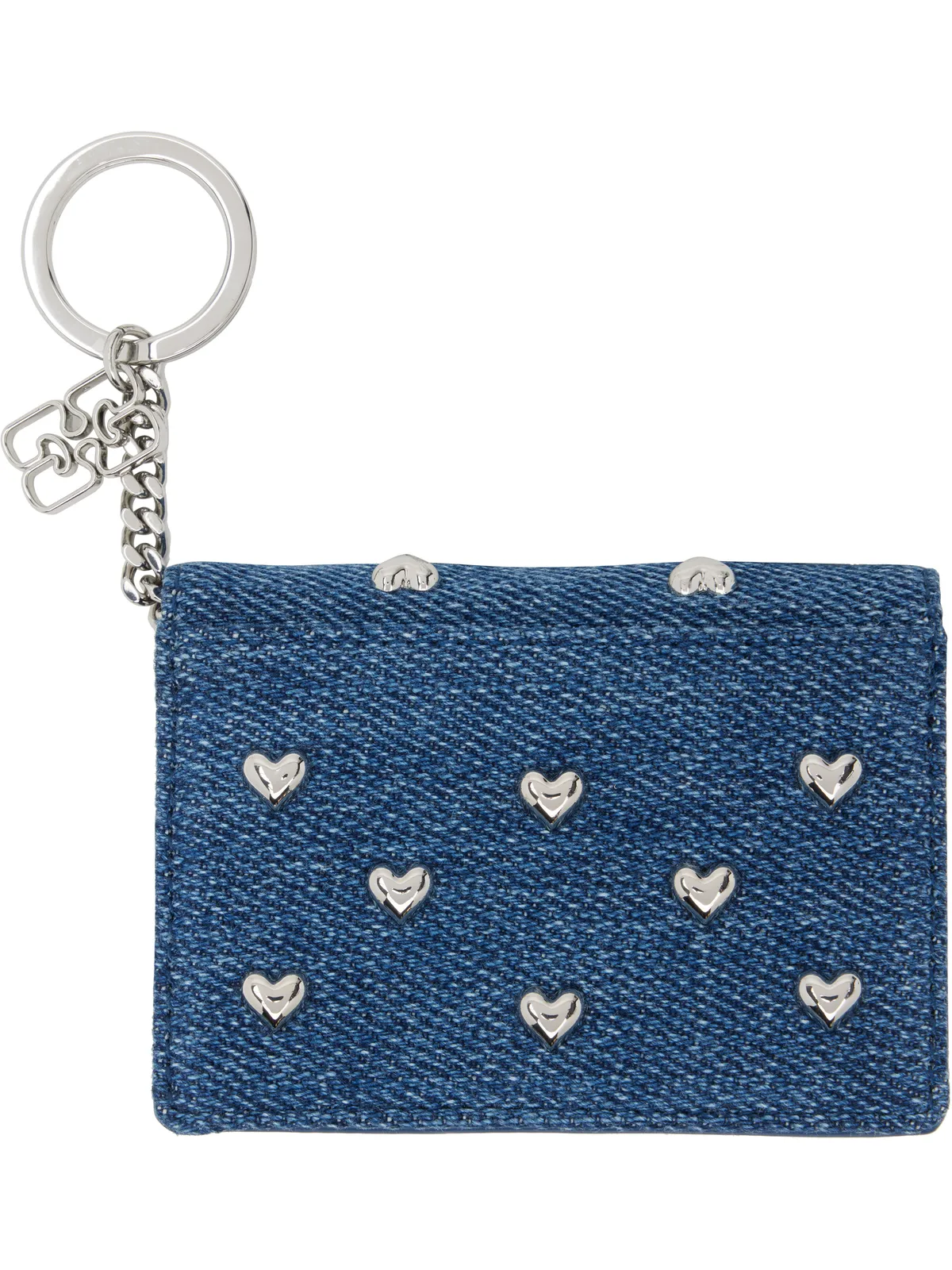 Ganni Bou フラップ ハートスタッズ カードケース - 画像2