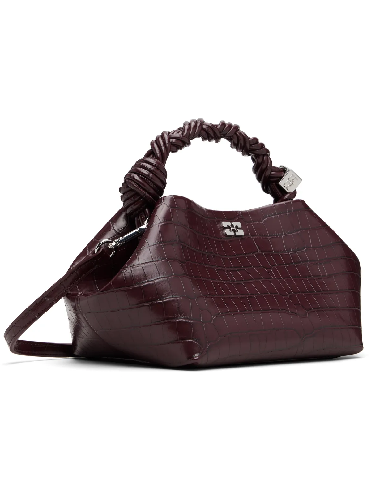 Ganni スモール Croco Bou バッグ - 画像2