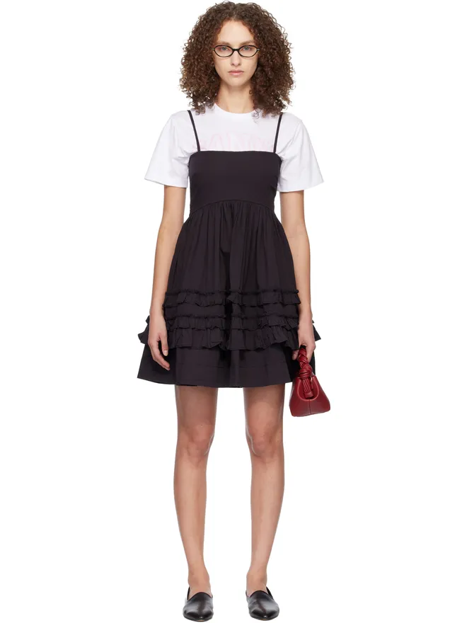 Ganni Ganni Frill ミニワンピースの商品画像