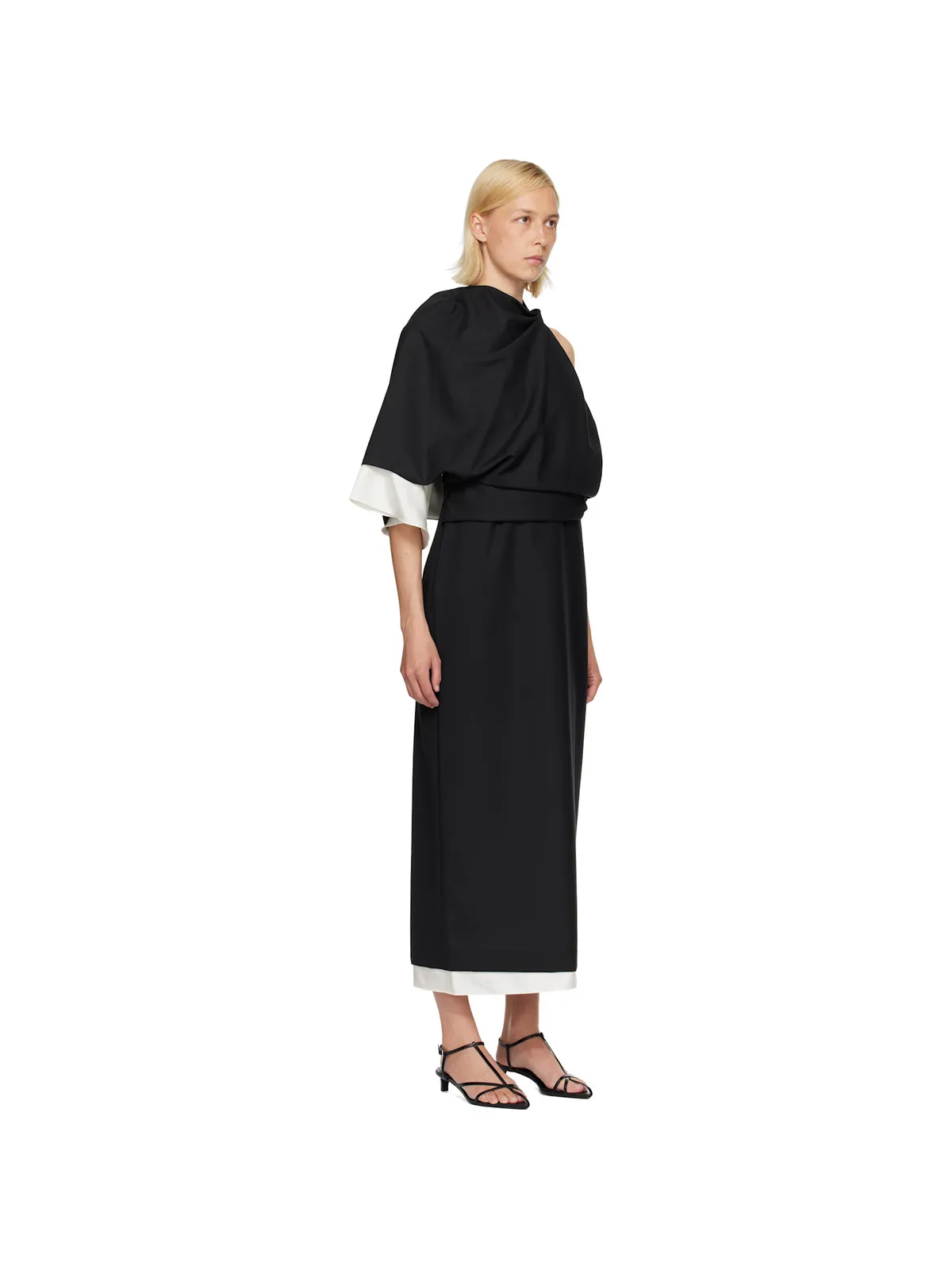 Rohe ドレープ オープンバック ミディアムワンピース - 画像2