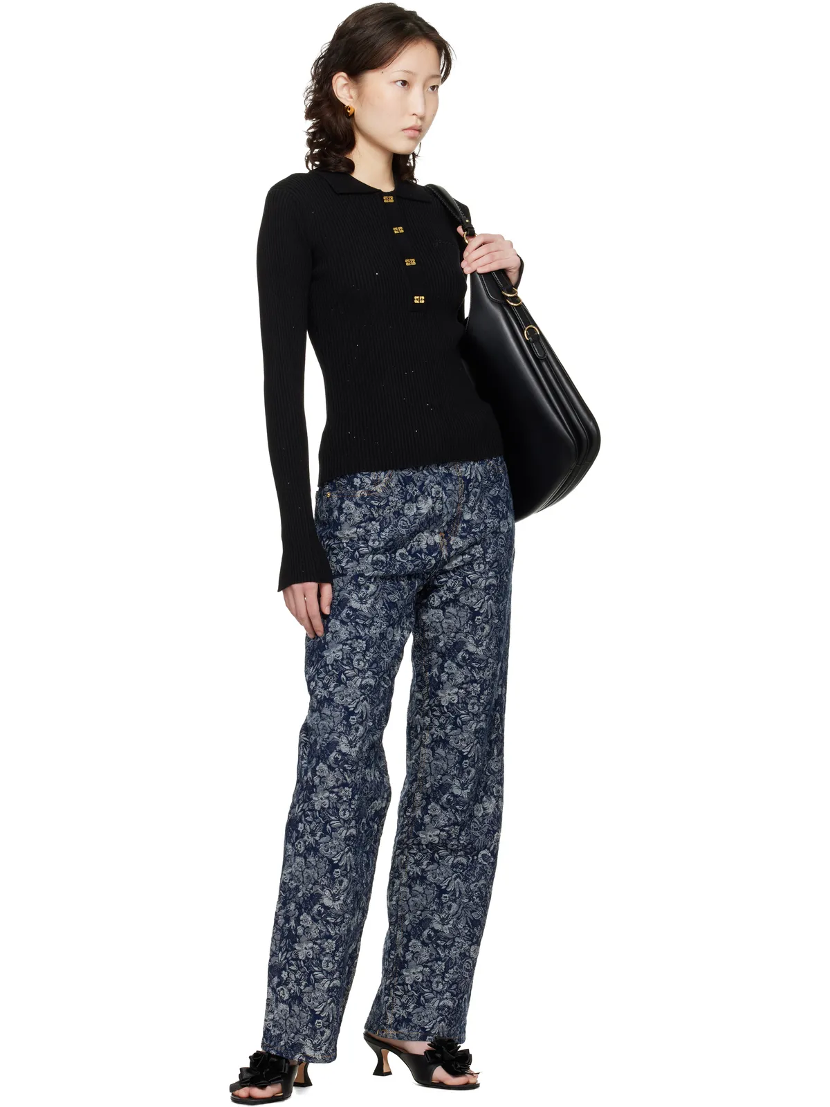 Ganni Tapestry Izey ストレート ジーンズ - 画像4