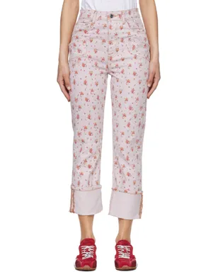 Ganni Printed カプリ スリムジーンズ - サムネイル1