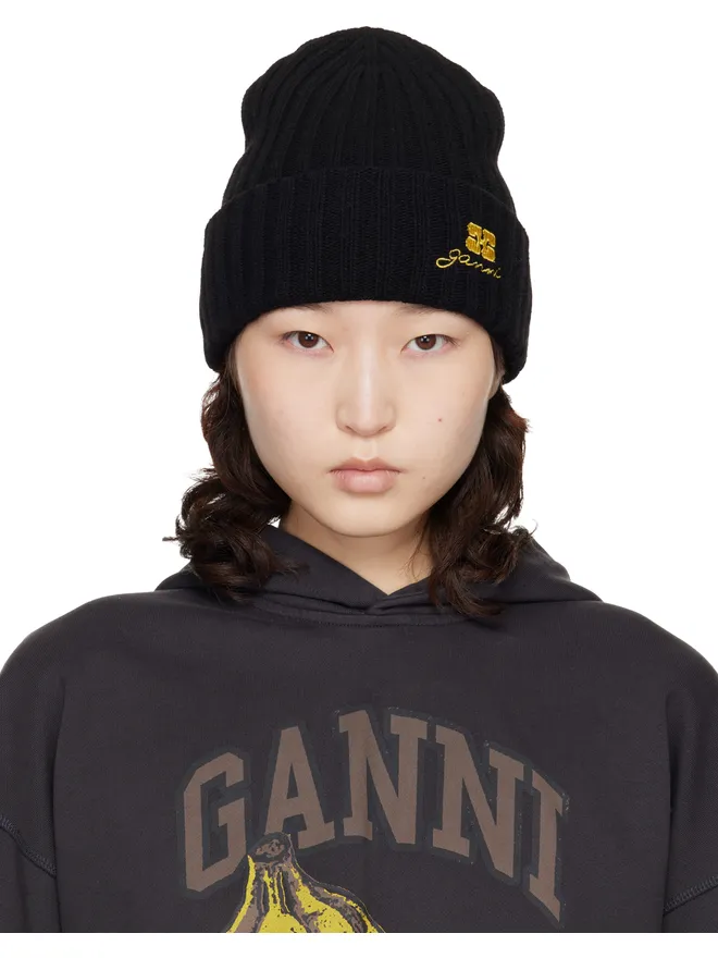 Ganni Ganni ウール ニットビーニーの商品画像