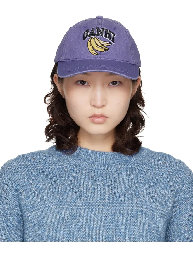 Ganni Ganni ウォッシュ キャンバス キャップの商品画像