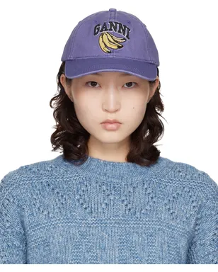 Ganni ウォッシュ キャンバス キャップ - サムネイル1