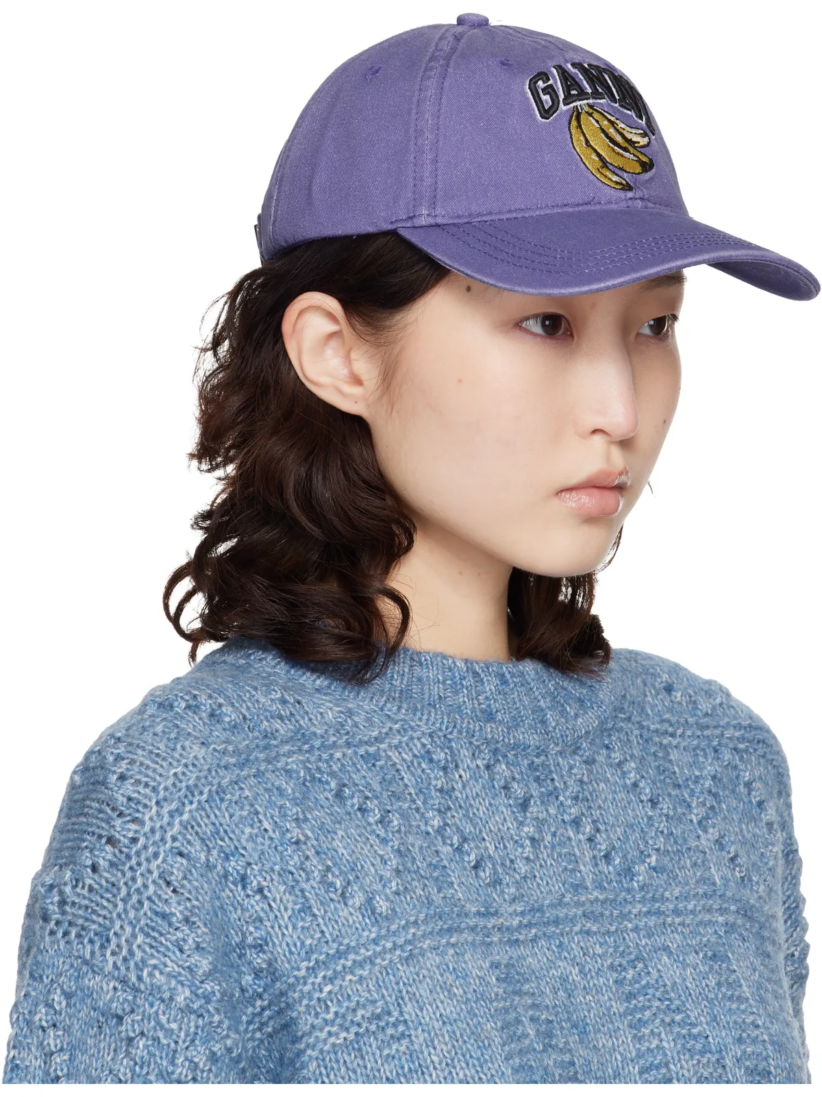Ganni ウォッシュ キャンバス キャップ - 画像2