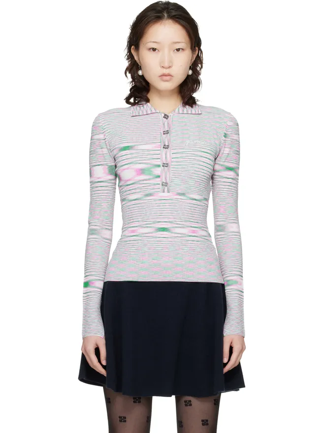 Ganni Ganni Spacedyed ニット ポロシャツの商品画像