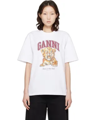 Ganni Beaded Tiger Tシャツ - サムネイル1