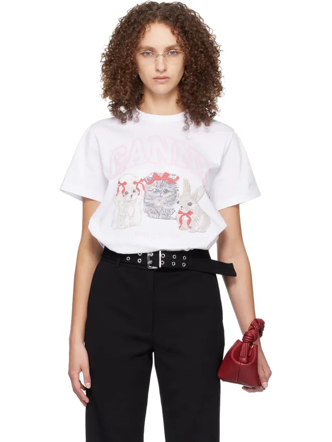 Ganni Ganni Animals プリントTシャツの商品画像