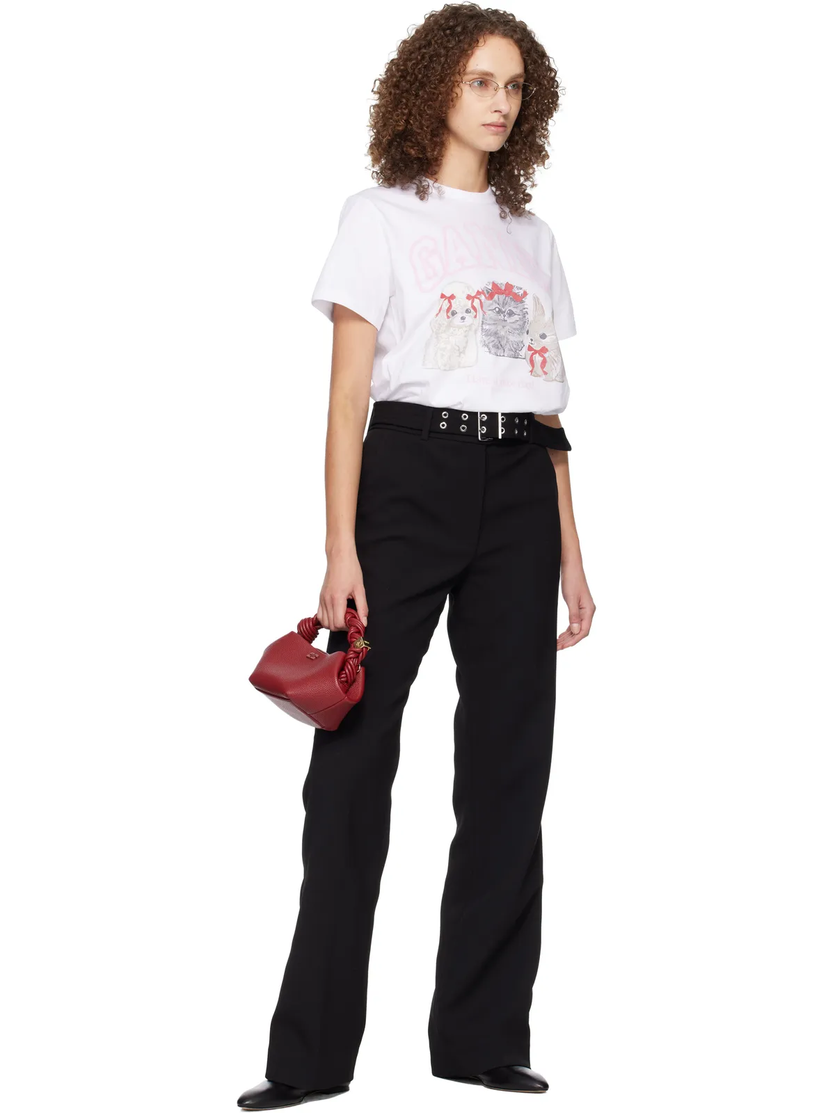 Ganni Animals プリントTシャツ - 画像5