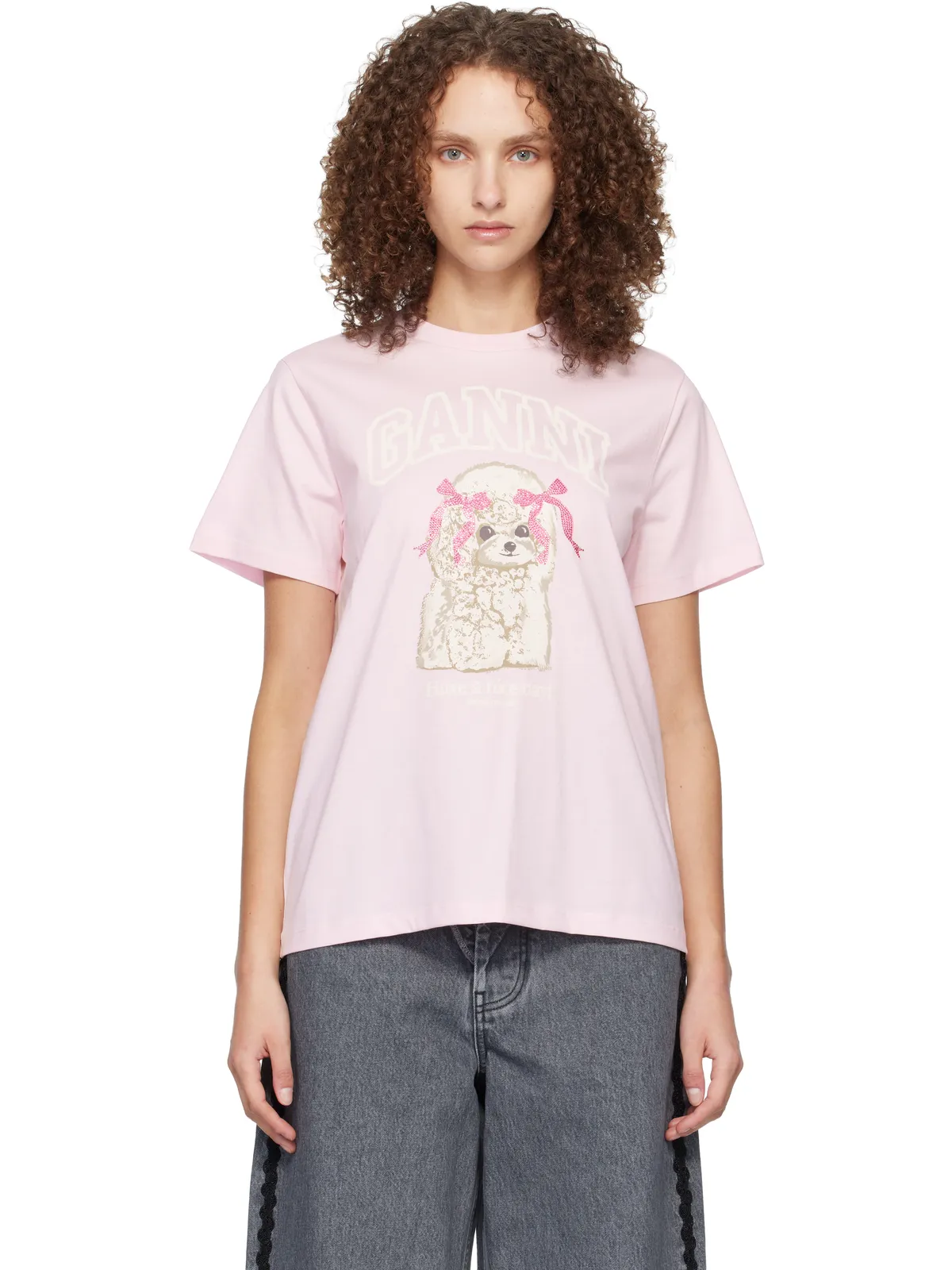 Ganni Poodle Tシャツ - 画像1