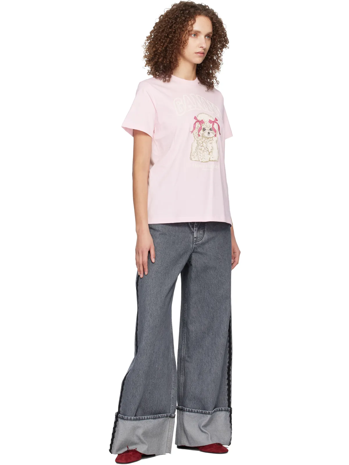 Ganni Poodle Tシャツ - 画像4