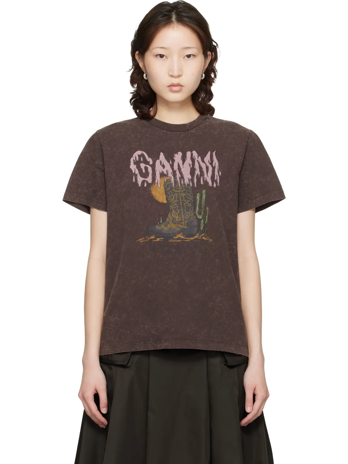 Ganni Vintage Wash Tシャツ - 画像1
