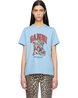 Ganni Relaxed Jersey Tiger Tシャツ - サムネイル1