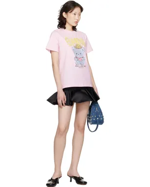 Ganni Basic Cowboy Bear コットンジャージ プリントTシャツ - サムネイル4