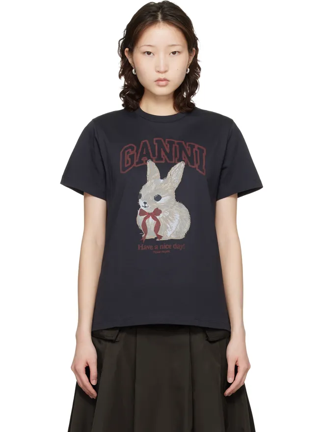 Ganni Ganni Bunny Tシャツの商品画像