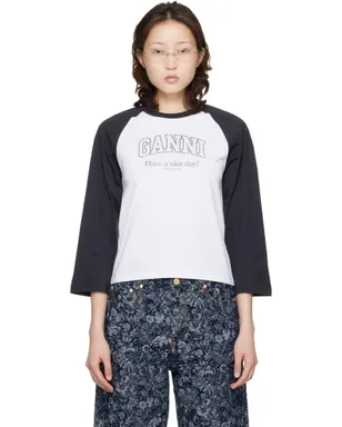 Ganni Basic Jersey Baseball Tシャツ - サムネイル1