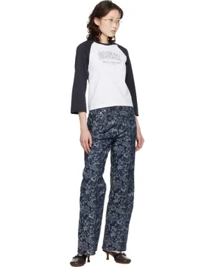 Ganni Basic Jersey Baseball Tシャツ - サムネイル4