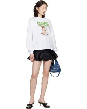 Ganni Basic コットンジャージ 長袖Tシャツ - サムネイル4
