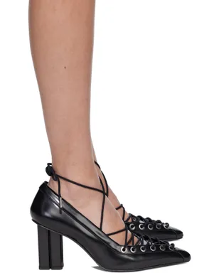 Ganni ブラック Lace Up Butterfly High ヒール - サムネイル1