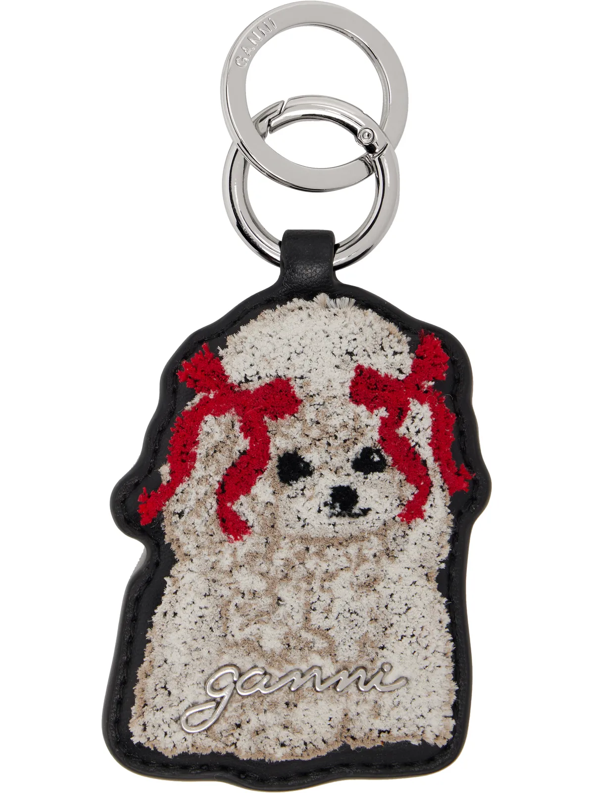 Ganni Joy Dog Bow キーホルダー - 画像1