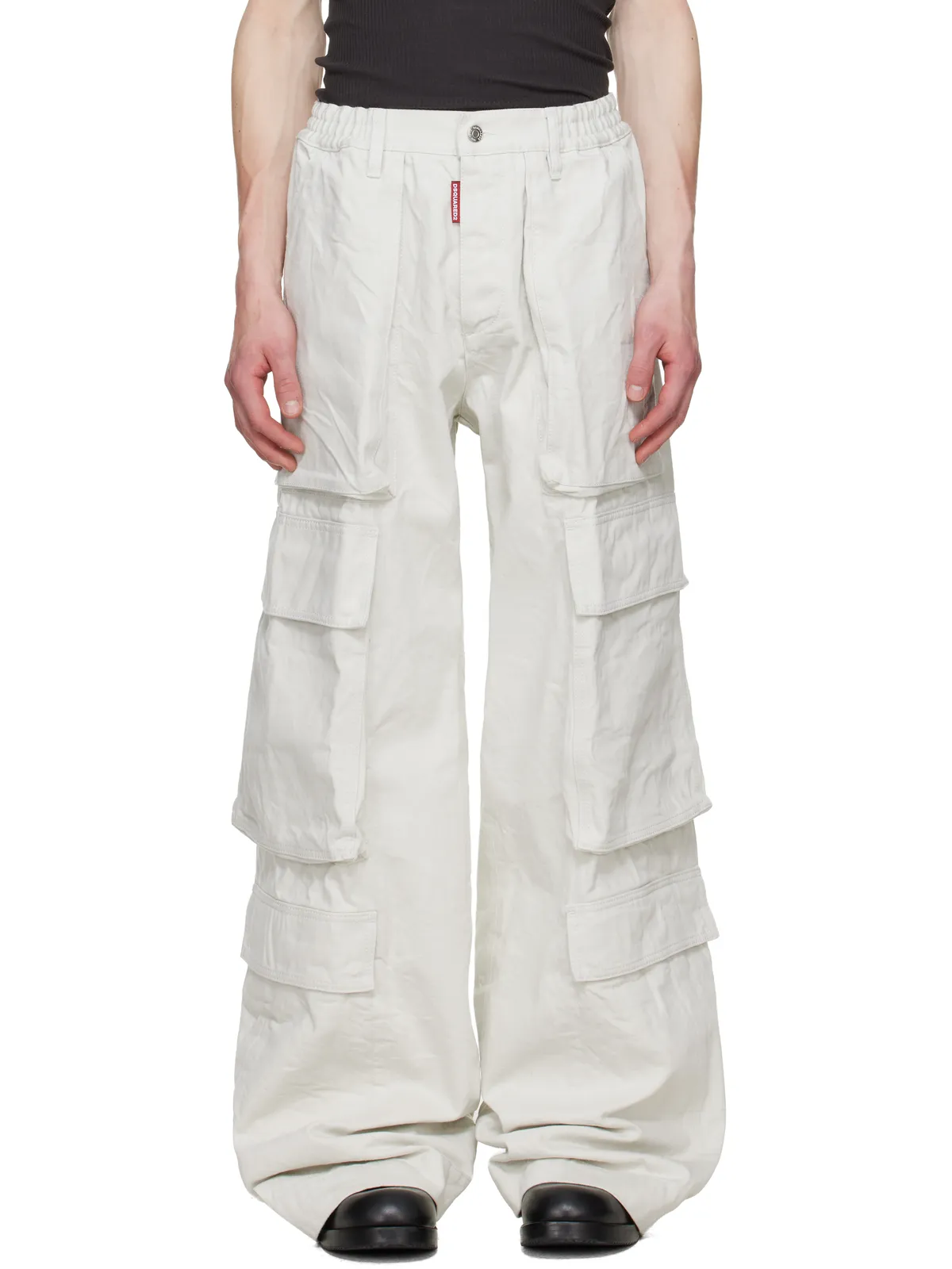 Dsquared2 オフホワイト Utility Big カーゴパンツ - 画像1