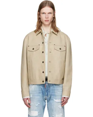 Dsquared2 レザー ジーンジャケット - サムネイル1