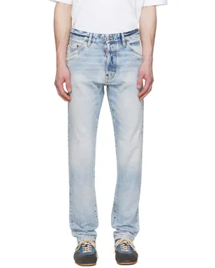 Dsquared2 Light Diagonale Wash Teddy ジーンズ - サムネイル1